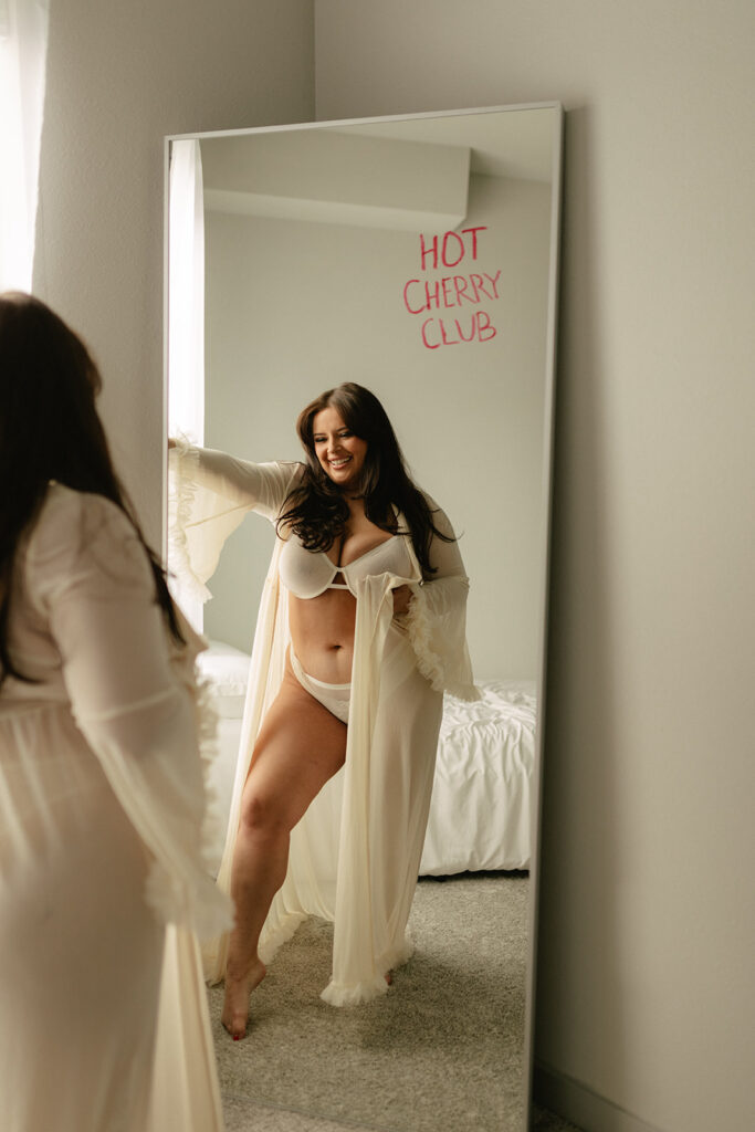 Boudoir outfit ideas photographed by Denver boudoir photographer.